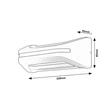 Rabalux KOBARID kültéri fali lámpa fém, műanyag, fekete, fehér, LED, 20W, 800lm, 4000K, IP54 - 77174