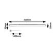 Rabalux BAREG bútormegvilágító műanyag, fehér, LED, 4W, 3000-4000K, 400Lm - 78007