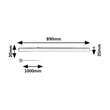Rabalux BAREG bútormegvilágító műanyag, fehér, LED, 12W, 3000-4000K, 1200Lm - 78009