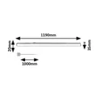 Rabalux BAREG bútormegvilágító műanyag, fehér, LED, 16W, 3000-4000K, 1600Lm - 78010