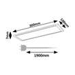 Rabalux TARELO bútormegvilágító fém, műanyag, ezüst, fehér, LED, 6W, 3000-4200-6500K, 380Lm - 78021