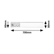 Rabalux BATH bútormegvilágító fém, műanyag, ezüst, fehér, LED, 15W, 4000K, 1300Lm - 78041