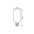 Rabalux BULB izzó fém, üveg, borostyán, E27, 4W, 3000K, 250Lm - 79008
