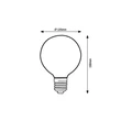 Rabalux BULB izzó fém, arany, E27, 5W, 1800K, 270Lm - 79075