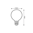 Rabalux BULB izzó fém, arany, E27, borostyán, 4W, 1800K, 320Lm - 79076