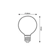 Rabalux BULB izzó fém, arany, borostyán, E27, 3W, 1800K, 170Lm - 79077