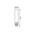 Rabalux BULB izzó fém, üveg, borostyán, E27, 2W, 1800K, 120Lm - 79078