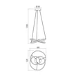 Redo SINTRA függeszték fém, fehér, LED, 40W, 2726lm, 3000K - 01-2190