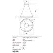 Redo ICONIC függeszték fém, akril, fehér, LED, 3000K, 50W, 2820lm - 01-2672