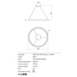 Redo ICONIC függeszték fém, akril, fehér, LED, 3000K, 60W, 3731lm - 01-2675