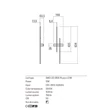 Redo TANGENT fali lámpa fém, fekete, LED, 3000K, 12W, 758lm - 01-2747