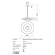 Redo FARGO függeszték fém, fekete, arany, LED, 3000K, 16,5W, 910lm - 01-3001