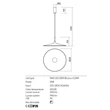 Redo KAI függeszték fém, fehér, LED, 3000K, 25W, 1950lm - 01-3039