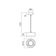 Redo PUNKT függeszték fém, akril, fekete, opál, LED, 6W, 374lm, 3000K - 01-3101