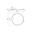 Redo ATOM fali lámpa fém, fekete, réz, LED, 20W, 1641lm, 3000K - 01-3103