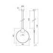 Redo ATOM függeszték fém, fekete, réz, LED, 11W, 887lm, 3000K - 01-3106