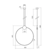 Redo ATOM függeszték fém, fekete, réz, LED, 20W, 1641lm, 3000K - 01-3107