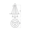 Redo CASTLE függeszték fém, arany, LED, 60W, 3600lm, 3000K - 01-3178