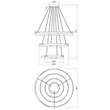 Redo CASTLE függeszték fém, fekete, LED, 80W, 4800lm, 3000K - 01-3182