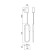 Redo LATIUM függeszték fém, akril, réz, opál, LED, 9W, 630lm, 3000K - 01-3183