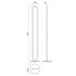 Redo LATIUM állólámpa fém, akril, fekete, opál, LED, 20W, 1420lm, 3000K - 01-3188