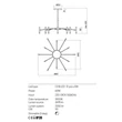 Redo RAYEN függeszték fém, műanyag, arany, fehér, LED, 3000K, 60W, 3330lm - 01-3448