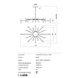 Redo RAYEN függeszték fém, műanyag, arany, fehér, LED, 3000K, 80W, 4469lm - 01-3450