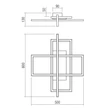 Redo MIKURA mennyezeti lámpa fém, fa, fekete, LED, 35.5W, 1400lm, 3000K - 01-3493
