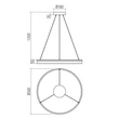 Redo VALDIS függeszték fém, arany, LED, 38W, 2030lm, 3000K-4000K - 01-3775