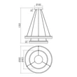 Redo VALDIS függeszték fém, fekete, LED, 55W, 2320lm, 3000K-4000K - 01-3779