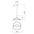 REDO ORBIT függeszték, fém, fehér, LED, 3000K, 29W, 2416lm - 01-3833