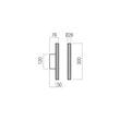 REDO NIKOS fali lámpa, fém, fekete, arany, LED, 3000K, 10W, 507lm - 01-3848