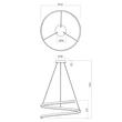 REDO SCROLL függeszték, fém, fekete, LED, 3000K-4000K-6000K, 46W, 2182lm - 01-4018