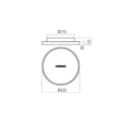 Redo BUTTON mennyezeti lámpa fém, fehér, LED, 40W, 2853lm, 2700K-3000K - 01-4289