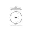 Redo BUTTON mennyezeti lámpa fém, fekete, LED, 47W, 3519lm, 2700K-3000K - 01-4292
