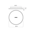 Redo BUTTON mennyezeti lámpa fém, fekete, LED, 52W, 4003lm, 2700K-3000K - 01-4294