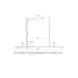 Redo DUNE függeszték fém, üveg, fekete, füstszín, LED, 48W, 2020lm, 2700K - 01-4300