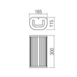 Redo RIGO fali lámpa fém, üveg, króm, áttetsző, LED, 12W, 1050lm, 3000K-4000K, IP44 - 01-4312
