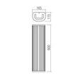 Redo RIGO fali lámpa fém, üveg, sárgaréz, áttetsző, LED, 20W, 1910lm, 3000K-4000K, IP44 - 01-4316