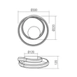 Redo TORSION fali lámpa fém, fekete, LED, 20W, 2023lm, 2700K-3000K-4000K - 01-4353