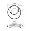 Redo TORSION fali lámpa fém, fehér, LED, 30W, 2985lm, 2700K-3000K-4000K - 01-4354