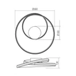 Redo TORSION mennyezeti lámpa fém, fehér, LED, 40W, 4168lm, 2700K-3000K-4000K - 01-4357