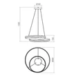 Redo TORSION függeszték fém, fehér, LED, 40W, 4168lm, 2700K-3000K-4000K - 01-4360