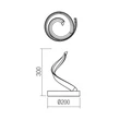 Redo TORSION állólámpa fém, fekete, LED, 24W, 2593lm, 2700K-3000K-4000K - 01-4368