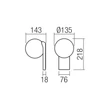 Redo OPALE fali lámpa fém, üveg, fehér, opál, LED, 9.5W, 995lm, 3000K, IP44 - 01-4378
