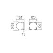 Redo OPALE fali lámpa fém, üveg, fekete, opál, LED, 12W, 1078lm, 2700K, IP44 - 01-4381