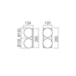 Redo OPALE fali lámpa fém, üveg, fekete, opál, LED, 24W, 2170lm, 3000K - 01-4387