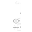 Redo MOSS függeszték fém, arany, LED, 20W, 1254lm, 3000K - 01-4426