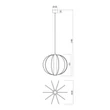 Redo MOSS függeszték fém, fekete, LED, 41W, 2721lm, 3000K - 01-4430