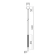 Redo DRILL függeszték fém, arany, fekete, LED, 8.5W, 620lm, 2700K - 01-4447